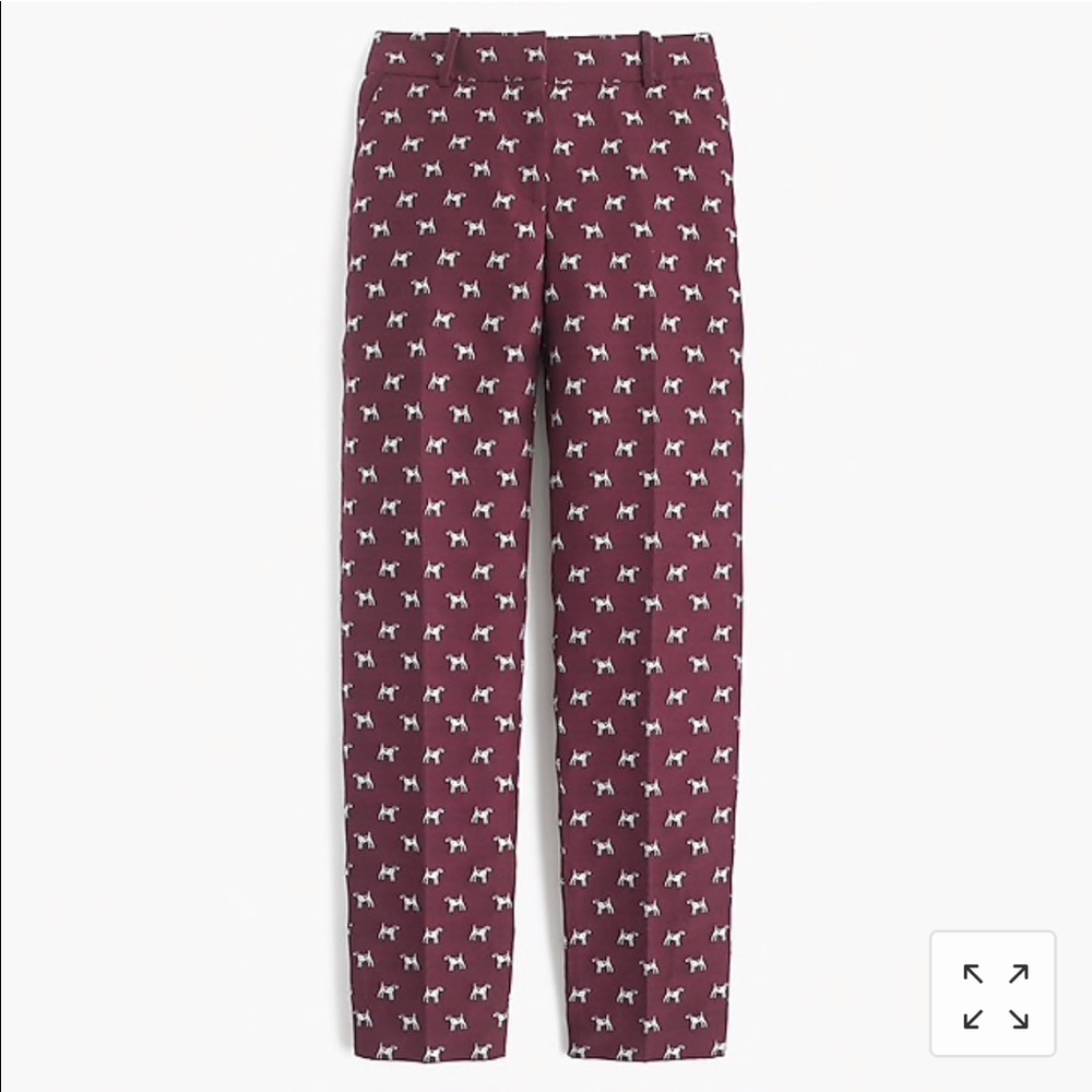 NWT! PETITE CROPPED TERRIER PRINT PANT